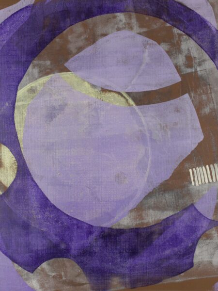 Even Coffee is Political - Gelatin monotype print on paper, from the Windows series by Laurie Smithwick