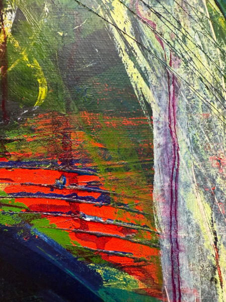 Work in progress - acrylic painting on canvas by Laurie Smithwick