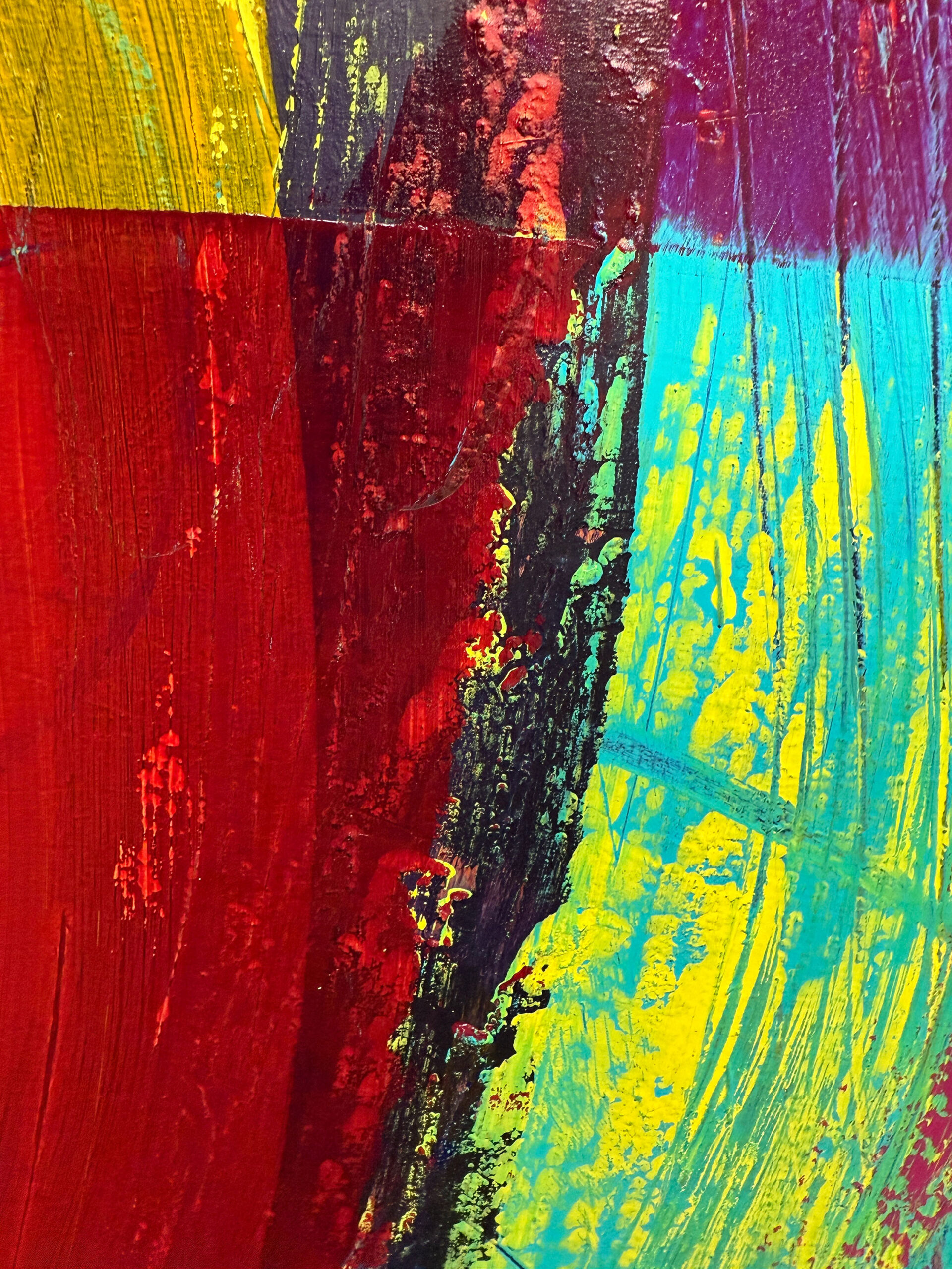 Work in progress - acrylic painting on canvas by Laurie Smithwick