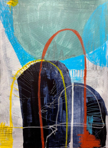 Balance X, Acrylic, Oil Pastel, and graphite on canvas. Part of the Balance collection by Laurie Smithwick