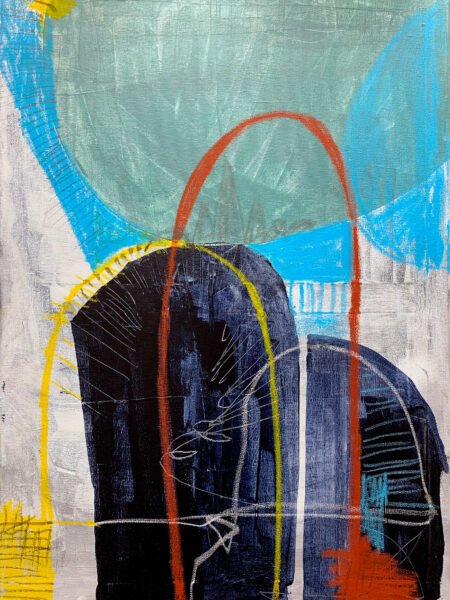 Balance X, Acrylic, Oil Pastel, and graphite on canvas. Part of the Balance collection by Laurie Smithwick