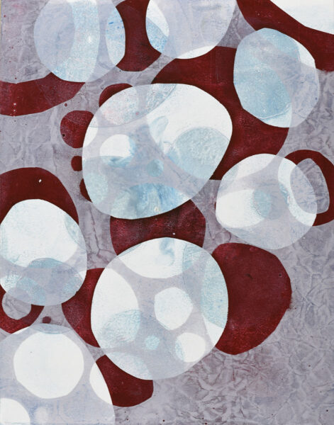 14"x11" Monotype on Bristol, from the Split Complementary series by Laurie Smithwick