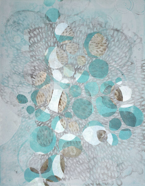 14"x11" Monotype on Bristol, from the Split Complementary series by Laurie Smithwick