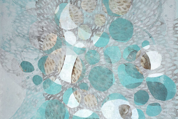 14"x11" Monotype on Bristol, from the Split Complementary series by Laurie Smithwick