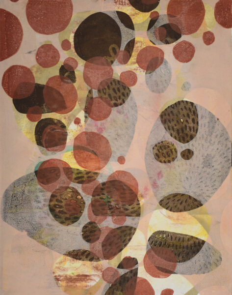 14"x11" Monotype on Bristol, from the Split Complementary series by Laurie Smithwick