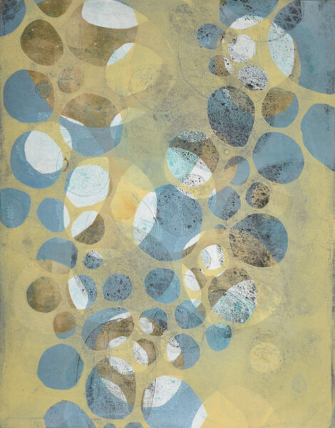 14"x11" Monotype on Bristol, from the Split Complementary series by Laurie Smithwick