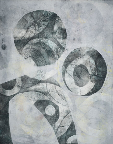 14"x11" Monotype on Bristol, from the Split Complementary series by Laurie Smithwick
